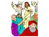 Jesus throwing the traders out of the Temple area